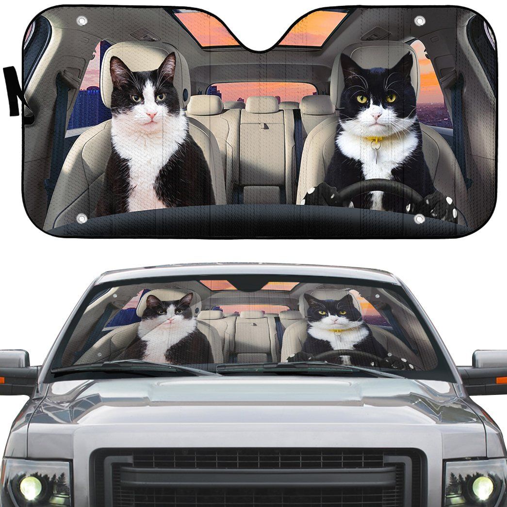 Gearhuman 3D Texudo Cat Auto Car Sunshade GV01031 Auto Sunshade