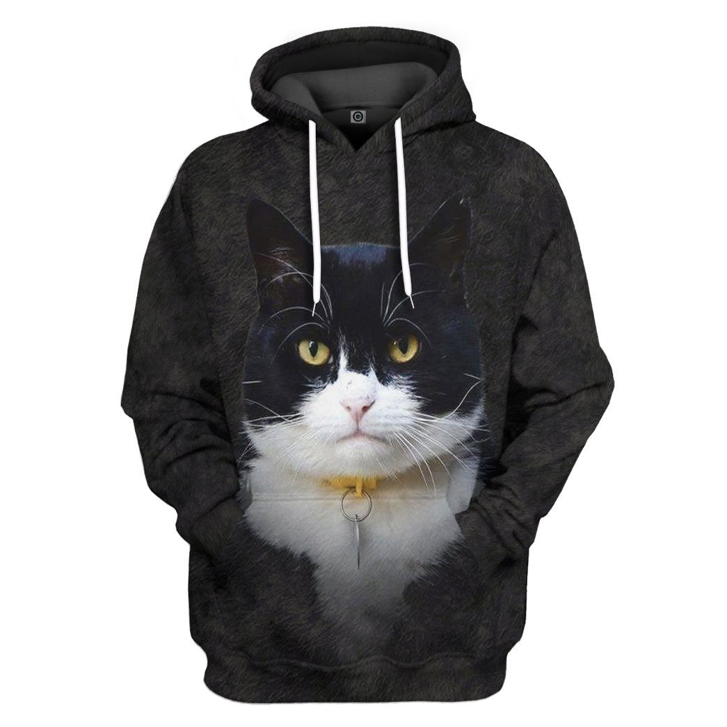 Gearhuman 3D Texudo Cat Tshirt Hoodie Apparel GV08031 3D Apparel Hoodie S