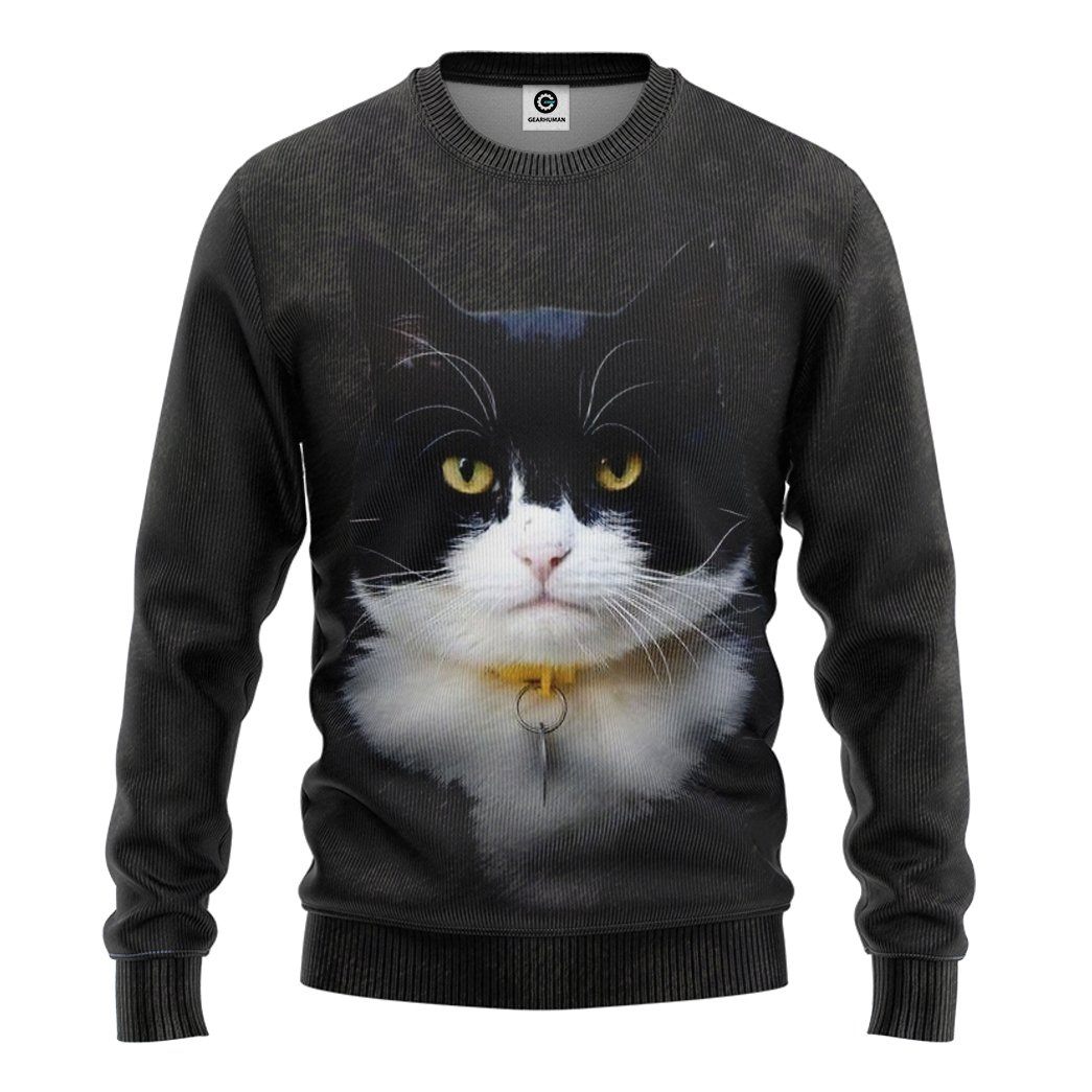 Gearhuman 3D Texudo Cat Tshirt Hoodie Apparel GV08031 3D Apparel Long Sleeve S