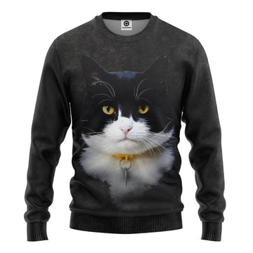 Gearhumans 3D Texudo Cat Tshirt Hoodie Apparel