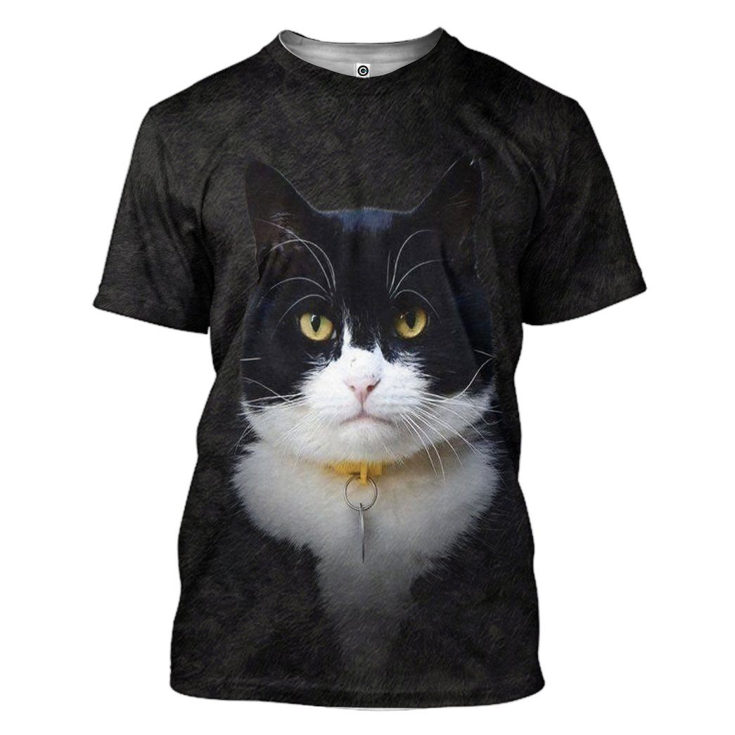 Gearhuman 3D Texudo Cat Tshirt Hoodie Apparel GV08031 3D Apparel T-Shirt S