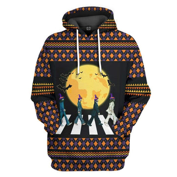 Gearhumans 3D The Beatles Halloween Abbey Road Custom Hoodie Apparel