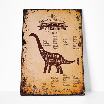 Gearhumans 3D The Butcher Selection Brachiosaurus Cuts Custom Canvas