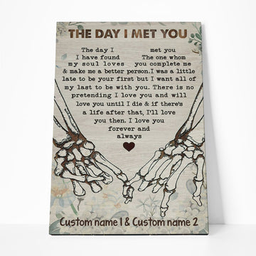 Gearhumans 3D The Day I Met You Custom Name Canvas