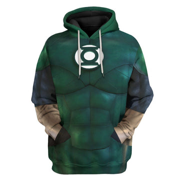 Gearhumans 3D The Green Lantern Custom Hoodie Apparel