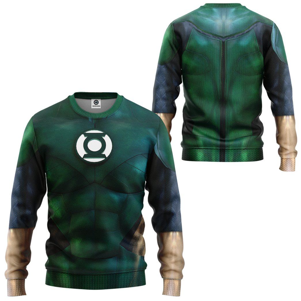 Gearhuman 3D The Green Lantern Custom Sweatshirt Apparel GW24097 Sweatshirt 