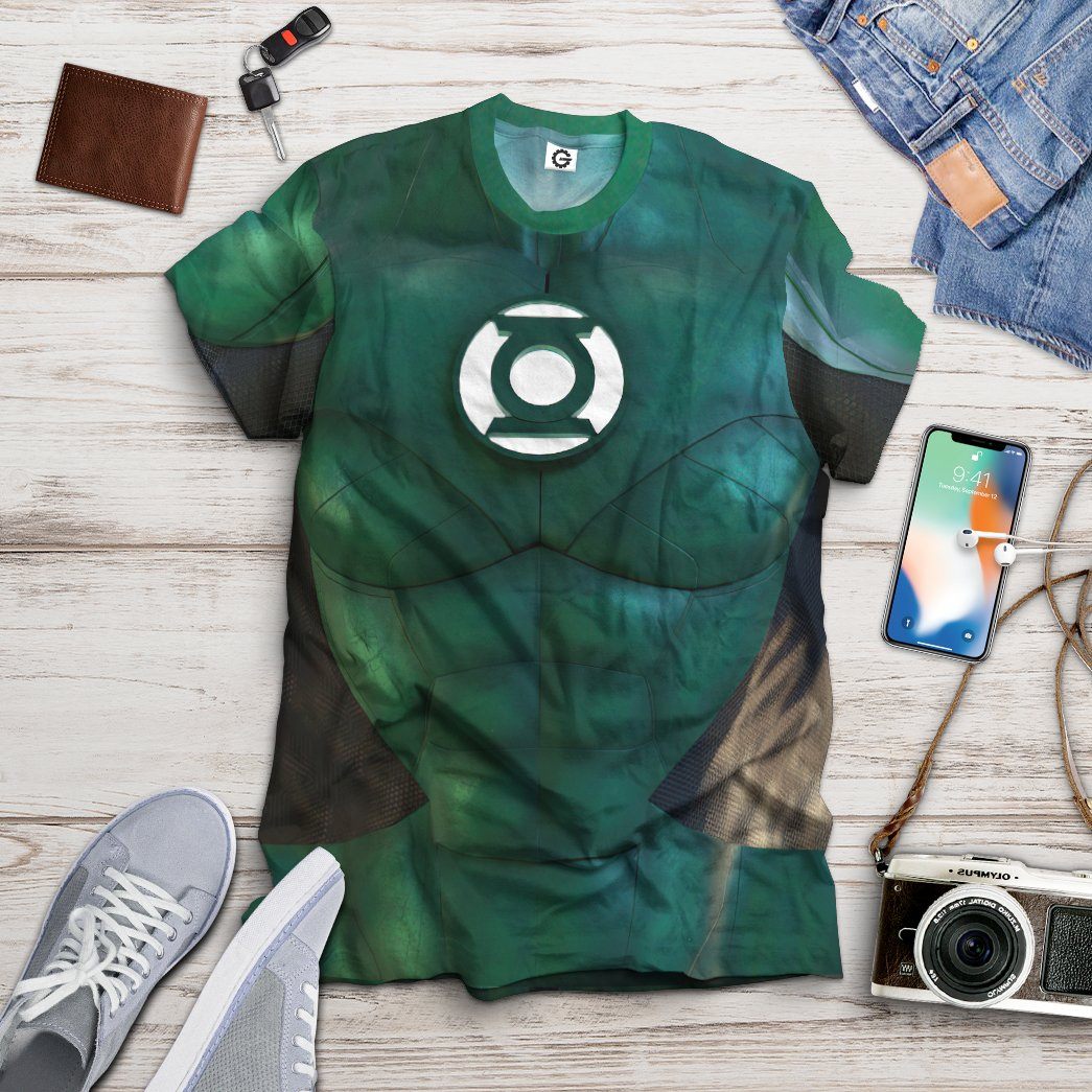 Gearhuman 3D The Green Lantern Custom Tshirt Apparel GW24097 3D T-shirt 