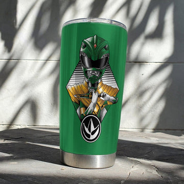 Gearhumans 3D The Green Power Ranger Custom Design Vacuum Insulated Tumbler