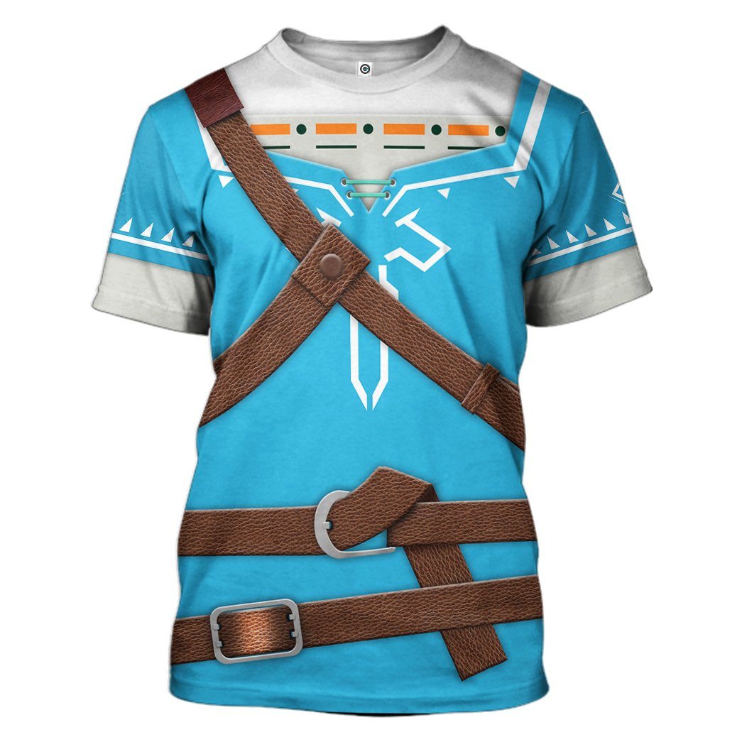Gearhuman 3D The Legend Of Zelda Link BOTW Cosplay Custom Tshirt Hoodie Apparel GK21014 3D Apparel T-Shirt S 