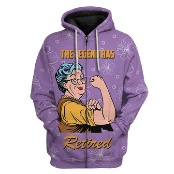 Gearhumans 3D The Legend Woman Has Retired Custom Hoodie Apparel