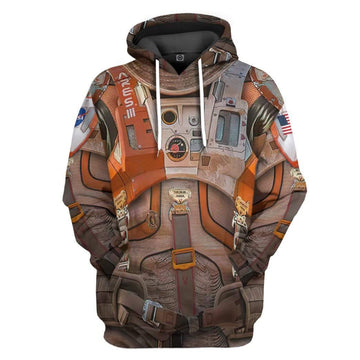 Gearhumans 3D The Martian Space Suit Custom Hoodie Apparel