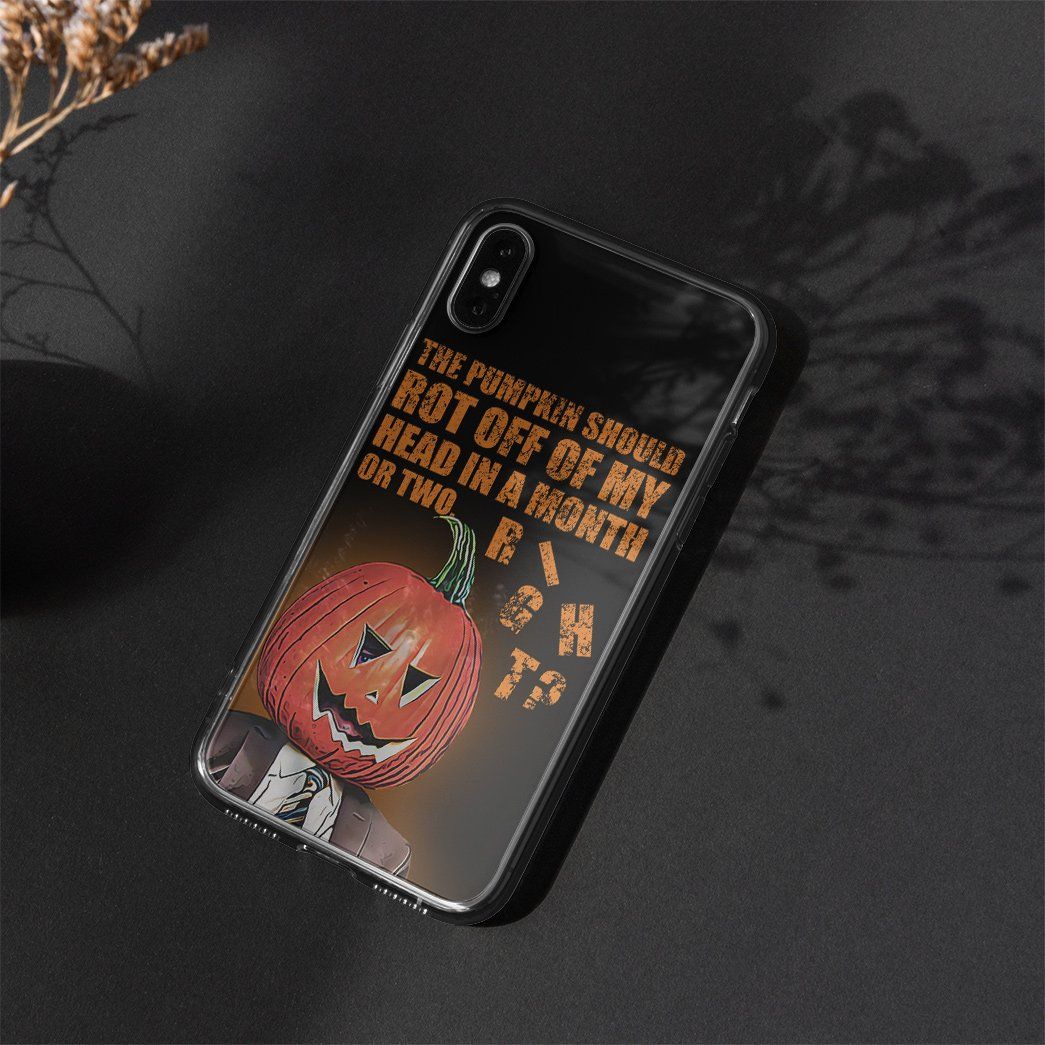 Gearhuman 3D The Office Dwight Pumpkin Head Custom Glass Phone Case GW07092 Glass Phone Case 