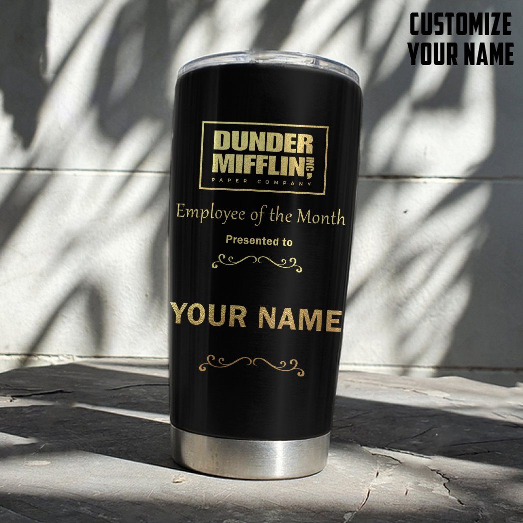 Gearhuman 3D The Office Employee Of The Month Custom Name Design Vacuum Insulated Tumbler GW030910 Tumbler 