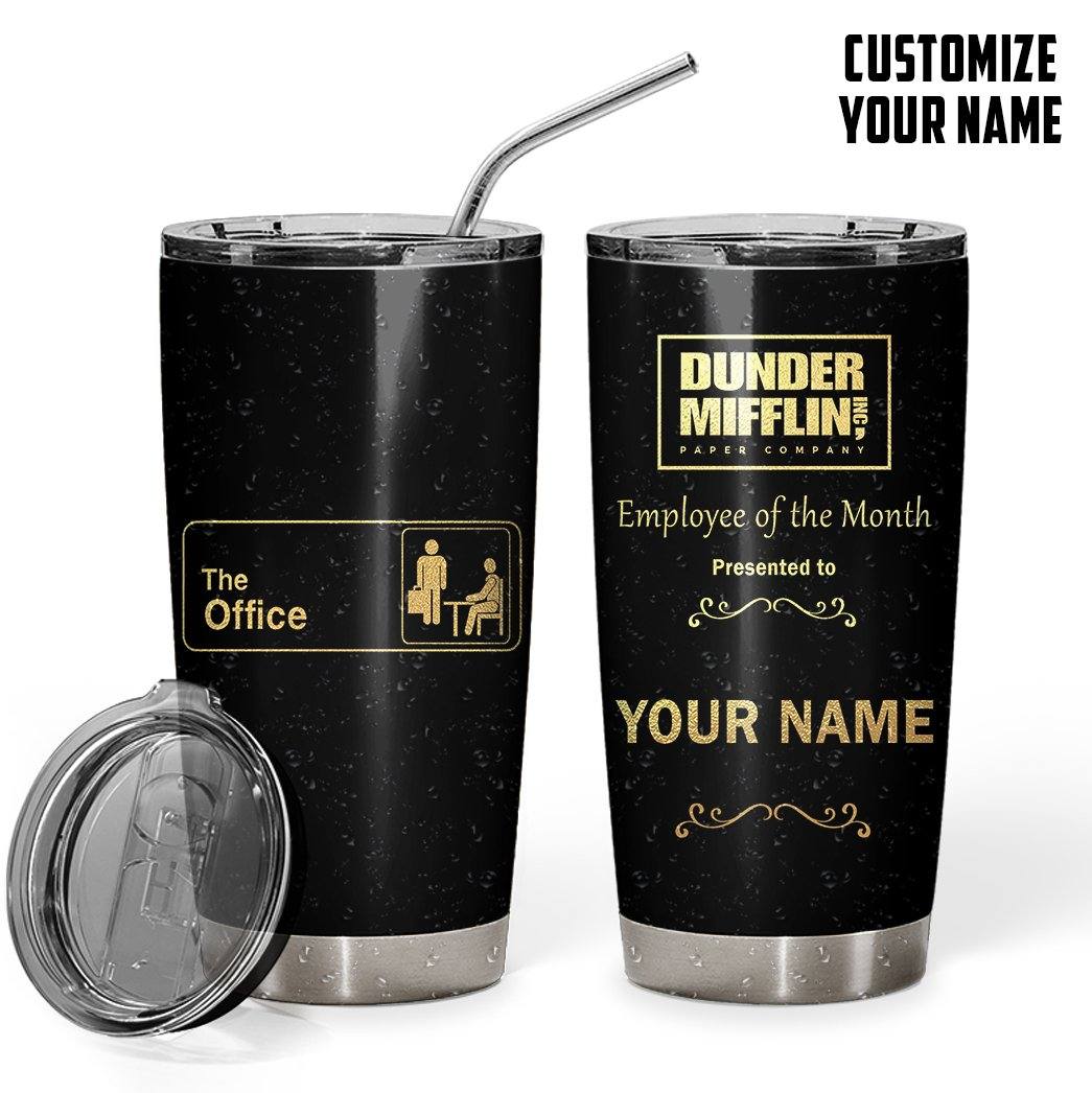 Gearhuman 3D The Office Employee Of The Month Custom Name Design Vacuum Insulated Tumbler GW030910 Tumbler 