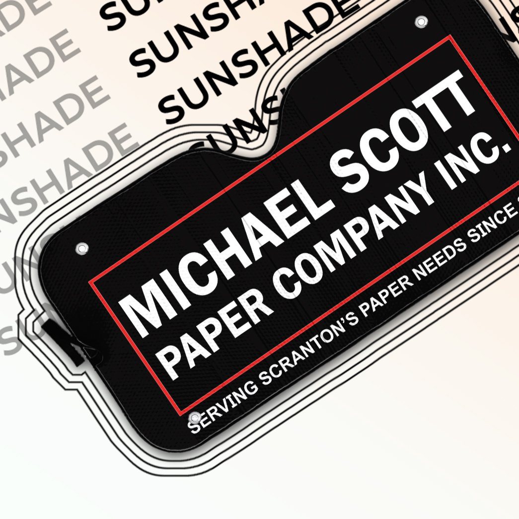 Gearhuman 3D The Office Michael Scott Paper Company Custom Car Auto Sunshade GW07099 Auto Sunshade 