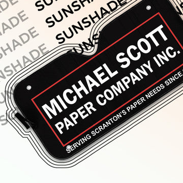 Gearhumans 3D The Office Michael Scott Paper Company Custom Car Auto Sunshade