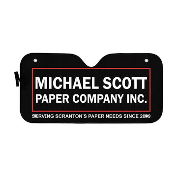 Gearhumans 3D The Office Michael Scott Paper Company Custom Car Auto Sunshade