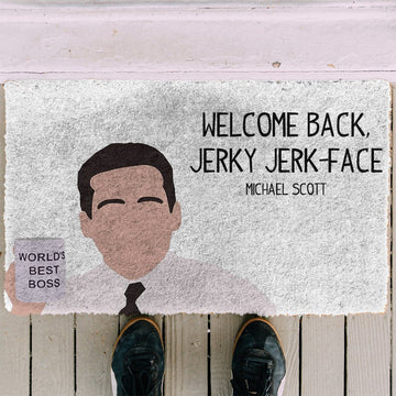 Gearhumans 3D The Office Michael Scott Welcome Back Custom Doormat