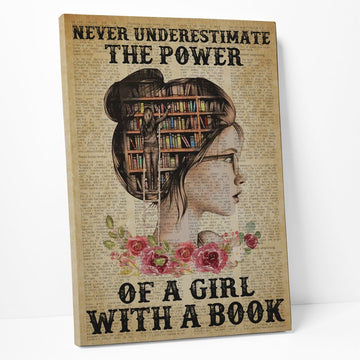 Gearhumans 3D The Power Of A Girl With A Book Canvas