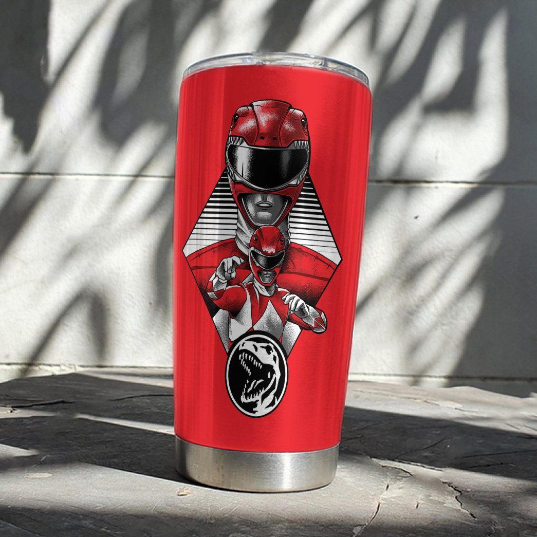 Gearhuman 3D The Red Power Ranger Custom Design Vacuum Insulated Tumbler GL250810 Tumbler 