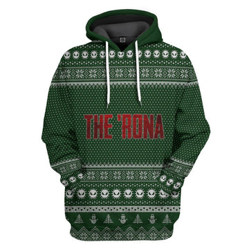Gearhumans 3D The Rona Virus Ugly Christmas Sweater Custom Tshirt Hoodie Apparel