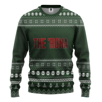 Gearhumans 3D The Rona Virus Ugly Christmas Sweater Custom Tshirt Hoodie Apparel