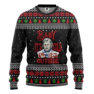 Gearhumans 3D The Shining Baby It's Cold Outside Ugly Christmas Sweater Custom Tshirt Hoodie Apparel