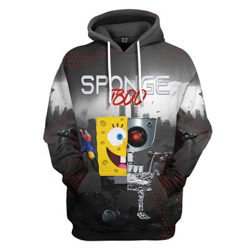 Gearhumans 3D The Spongebob Terminator Custom Hoodie Apparel