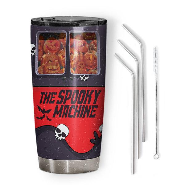 Gearhuman 3D The Spooky Machine Skeleton Halloween Custom Design Vacuum Insulated Tumbler GV27082 Tumbler 
