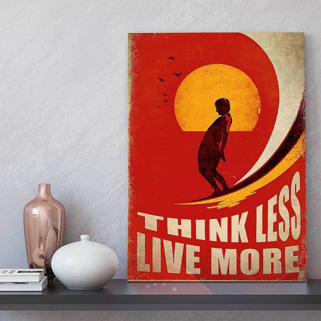 Gearhuman 3D Think Less Live More Canvas ZK2805214 Canvas 