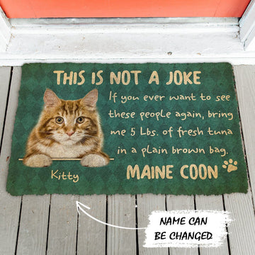 Gearhuman 3D This Is Not A Jock Maine Coon Custom Doormat GB28011 Doormat