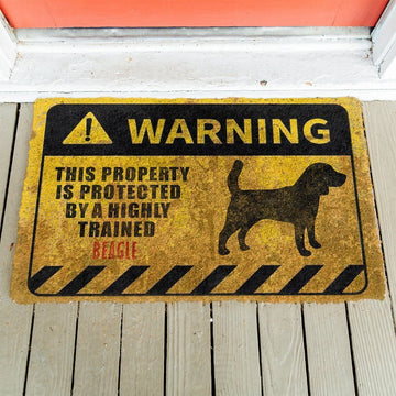 Gearhuman 3D This Property Is Protected By A Highly Trained Beagle Doormat