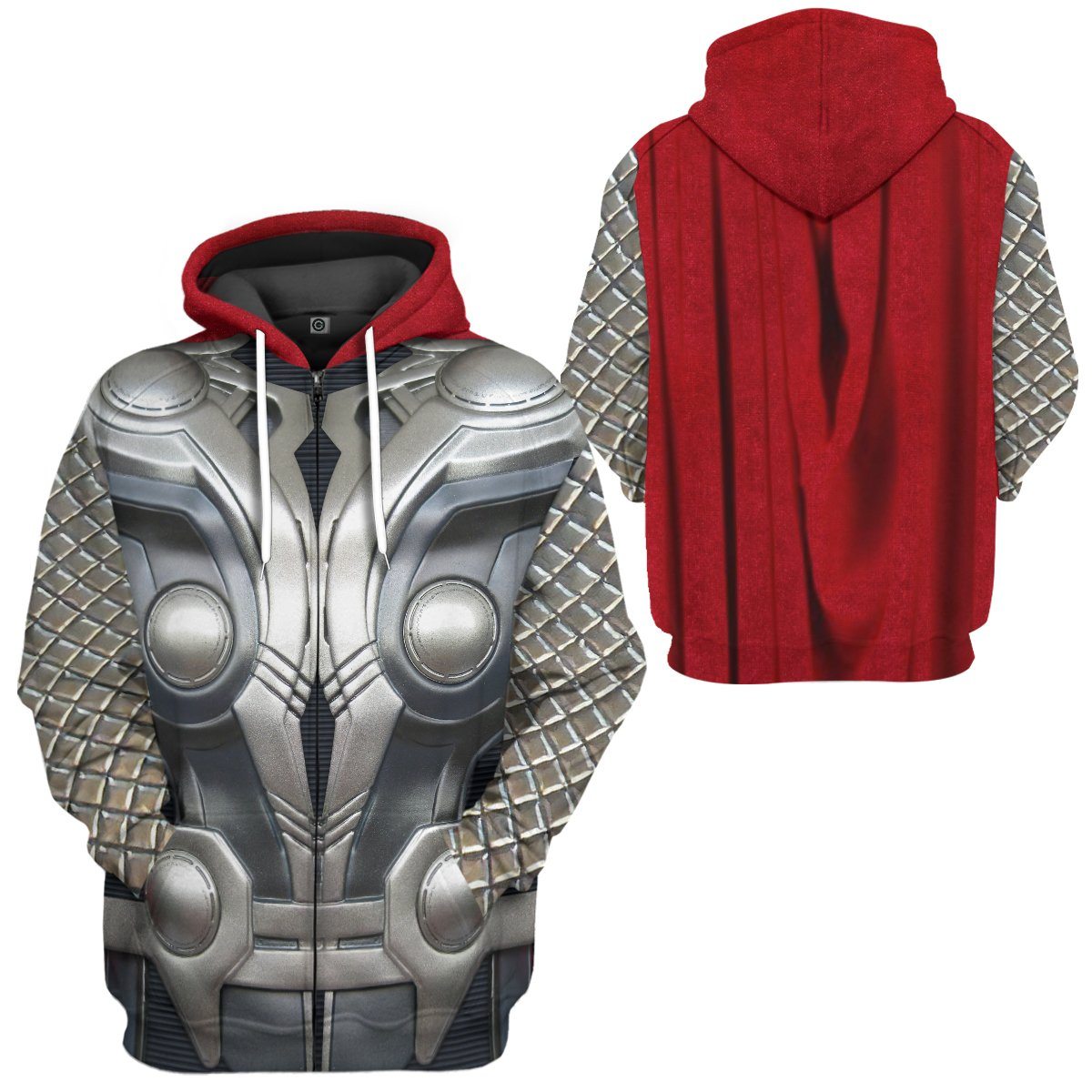 Gearhuman 3D Thor Odinson Custom Hoodie Apparel GW11093 3D Custom Fleece Hoodies 
