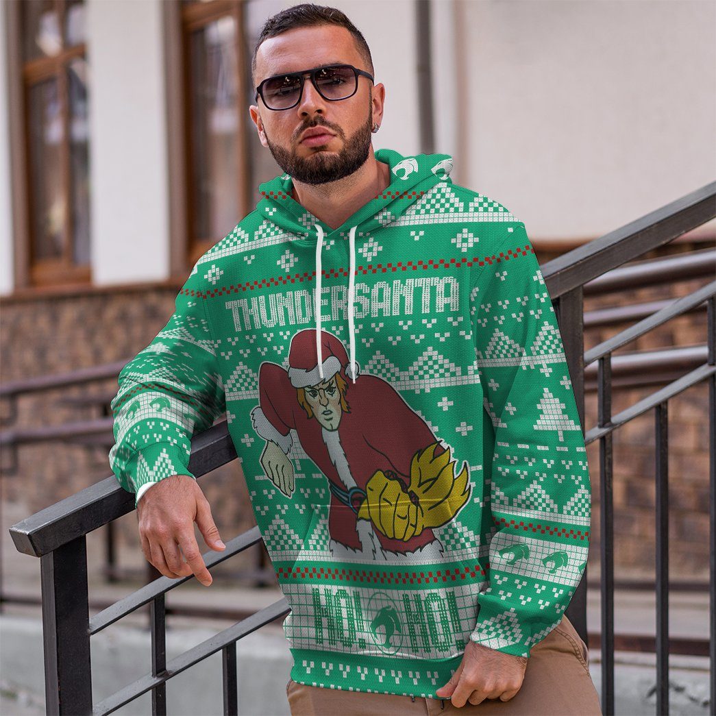 Gearhuman 3D Thundercats Ugly Christmas Sweater Custom Tshirt Hoodie Apparel GV30102 3D Apparel 