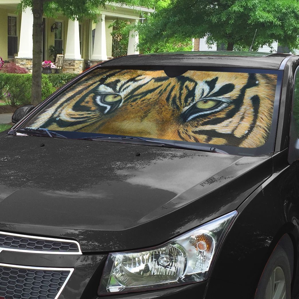 Gearhuman 3D Tiger Eyes Car Sunshade ZK3006211 Auto Sunshade 