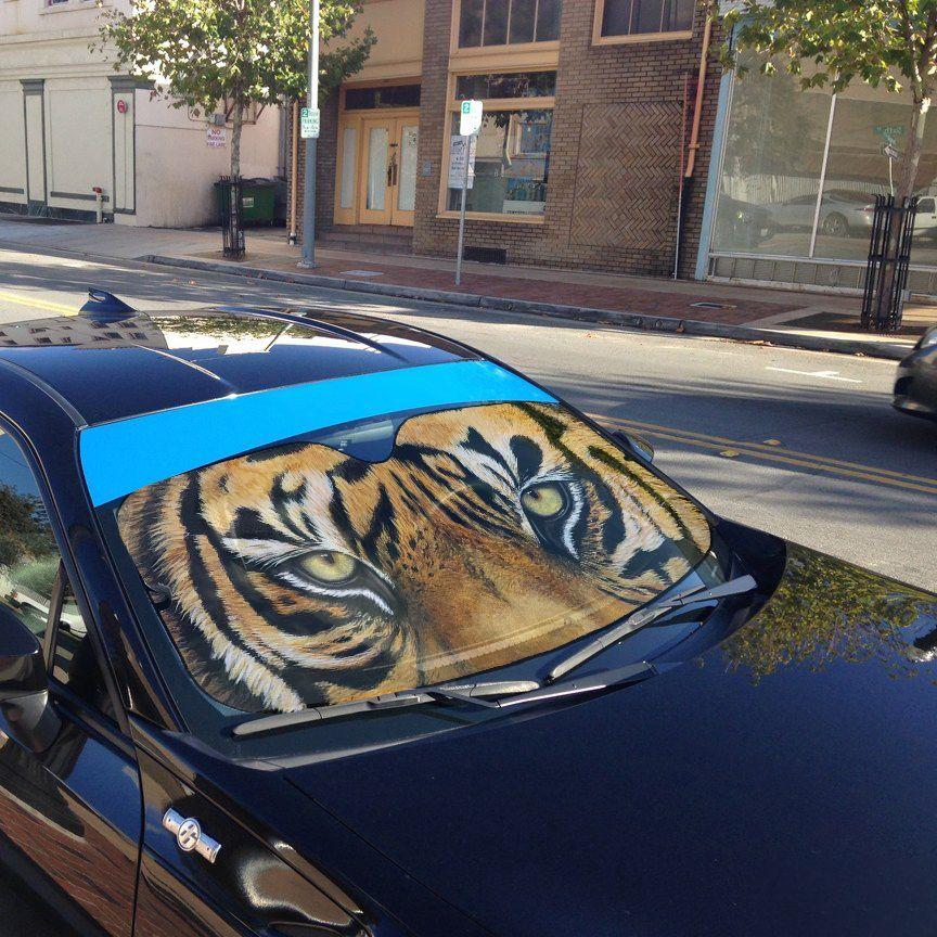 Gearhuman 3D Tiger Eyes Car Sunshade ZK3006211 Auto Sunshade 