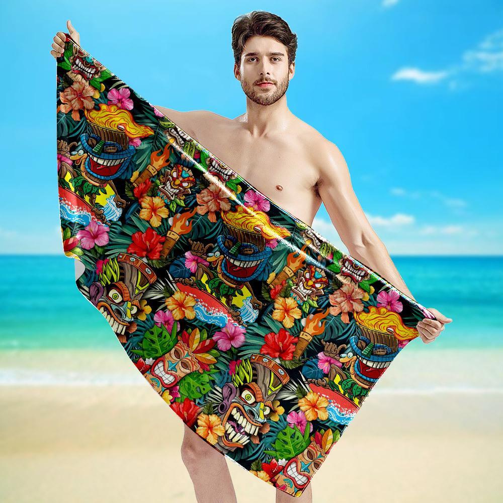 Gearhuman 3D Tiki Tiki Awesome Beach Towel ZK3105218 Towel 