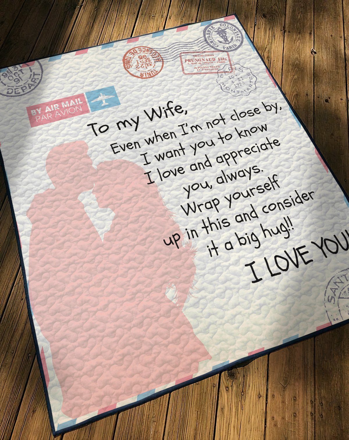 Gearhuman 3D To My Wife Long Distance Relationship Custom Quilt GB19011 Quilt 