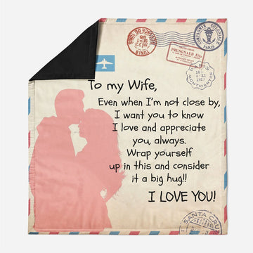 Gearhumans 3D To My Wife Long Distance Relationship Custom Quilt