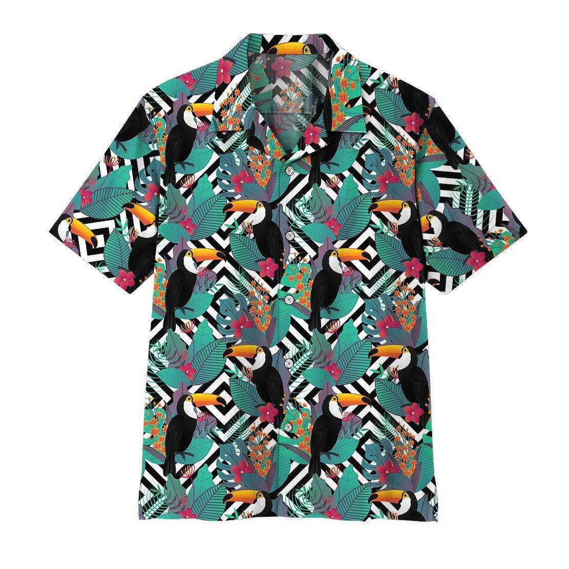 Gearhuman 3D Toco Toucan Hawaii Shirt ZK0706219 Hawai Shirt Short Sleeve Shirt S 