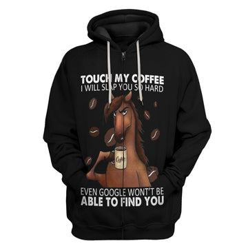 Gearhumans 3D Touch My Coffee Hoodie Apparel