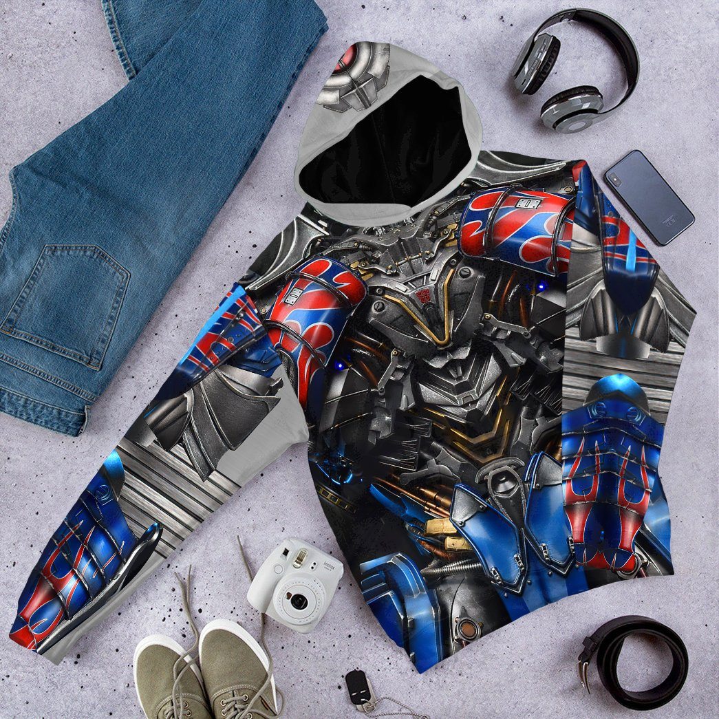 Gearhuman 3D Transformer Optimus Prime Custom Tshirt Hoodie Apparel GW13018 3D Apparel