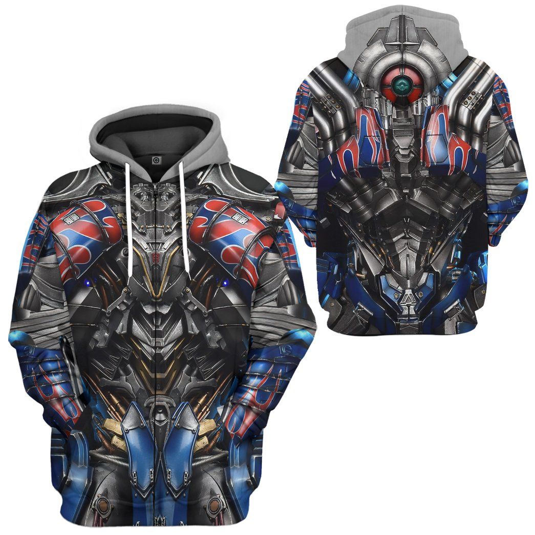 Transformers Optimus Prime Long Sleeve T-Shirt - Unisex Adult Tee For Men & Women - 100% Cotton