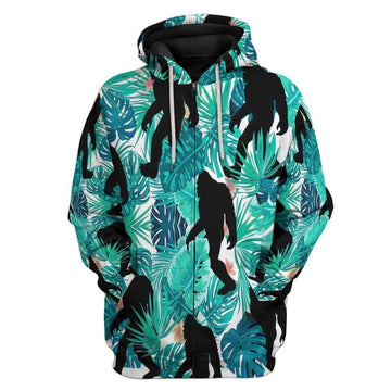 Gearhumans 3D Tropical Bigfoot Custom Hoodie Apparel