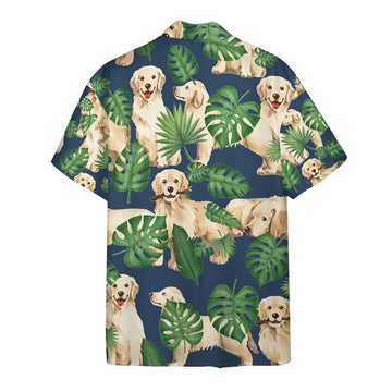 Gearhuman 3D Tropical Golden Retrievers Hawaii Shirt