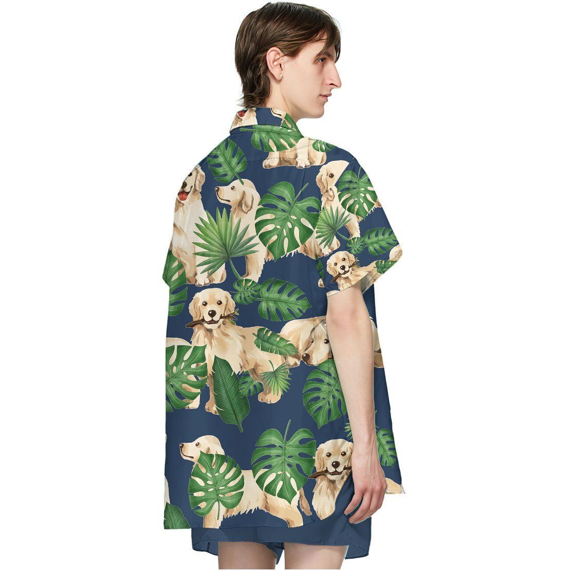 Gearhuman 3D Tropical Golden Retrievers Hawaii Shirt ZK0706212 Hawai Shirt 