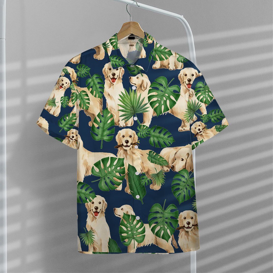 Gearhuman 3D Tropical Golden Retrievers Hawaii Shirt ZK0706212 Hawai Shirt 