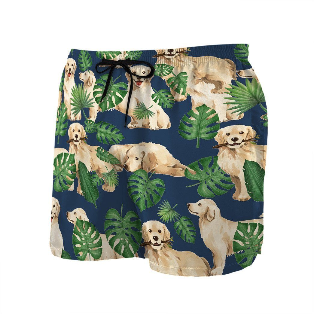 Gearhuman 3D Tropical Golden Retrievers Shorts ZK0706213 Men Shorts 