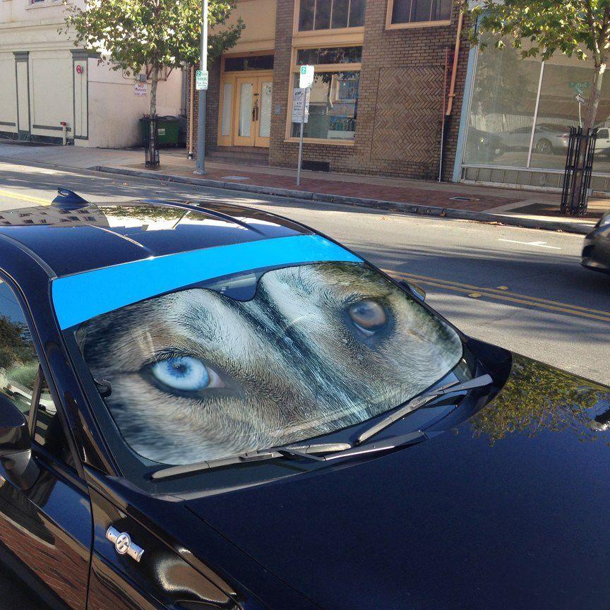 Gearhuman 3D Two-Color Eyes Wolf Sunshade ZK0707211 Auto Sunshade 