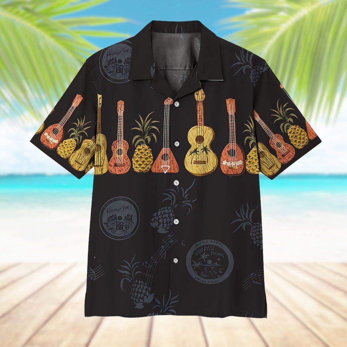 Gearhuman 3D Ukulele Hawaii Shirt ZK0206214 Hawai Shirt 